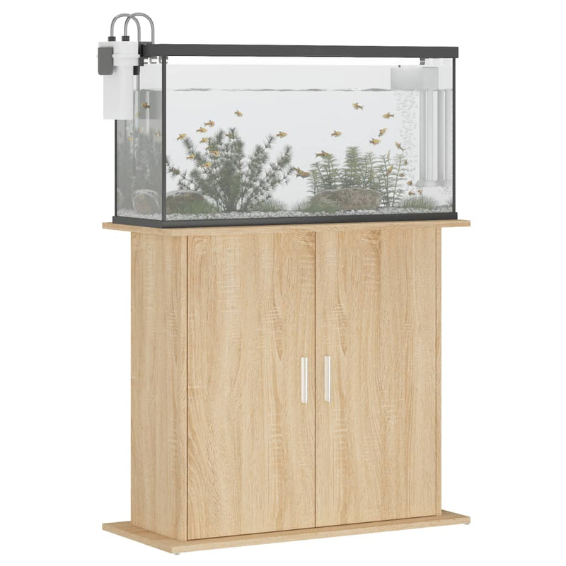 vidaXL Aquarium Stand Sonoma Oak 81x36x73 cm Engineered Wood