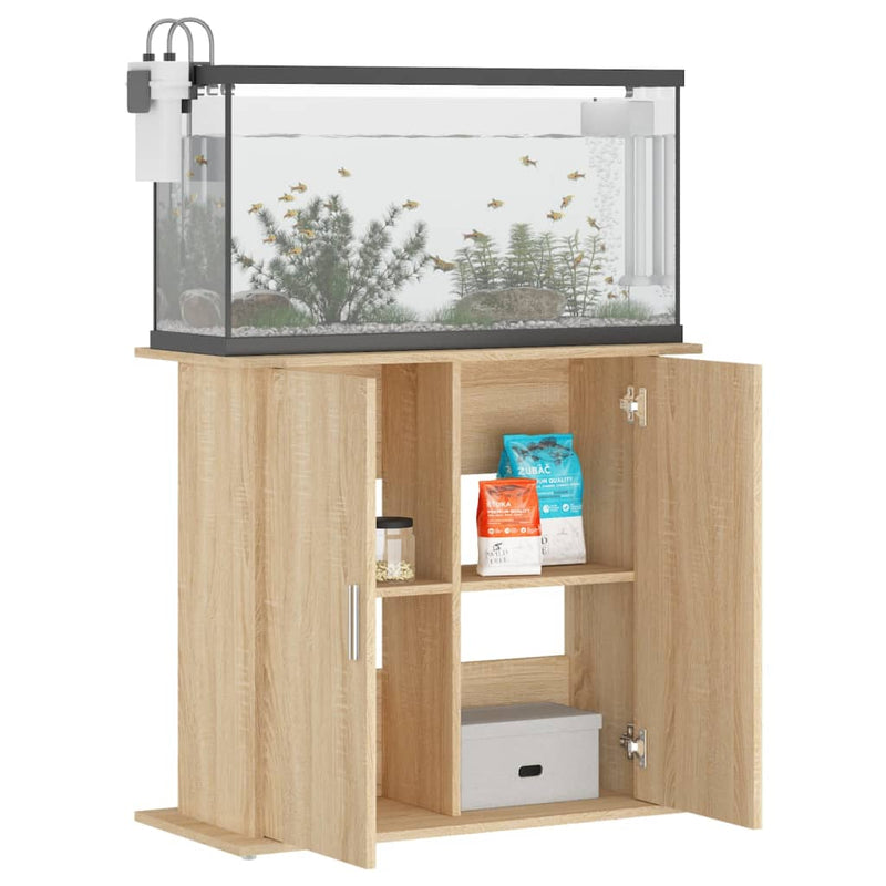 vidaXL Aquarium Stand Sonoma Oak 81x36x73 cm Engineered Wood