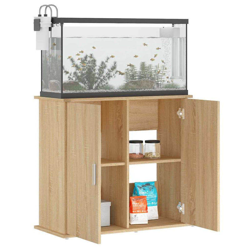 vidaXL Aquarium Stand Sonoma Oak 81x36x73 cm Engineered Wood