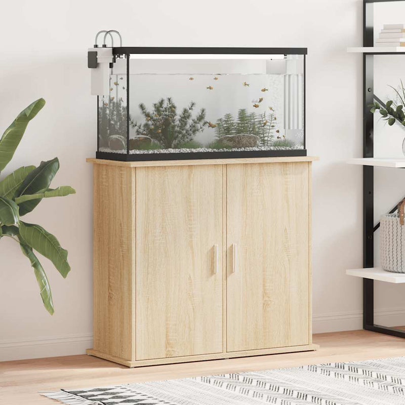 vidaXL Aquarium Stand Sonoma Oak 81x36x73 cm Engineered Wood