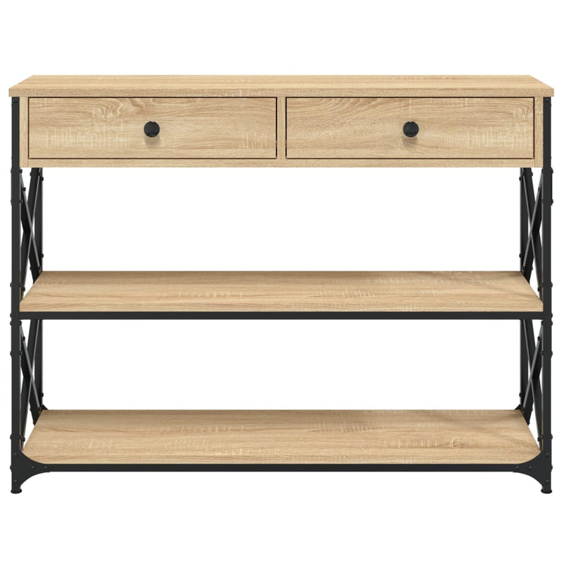 vidaXL Console Table Sonoma Oak 100x28x75 cm Engineered Wood