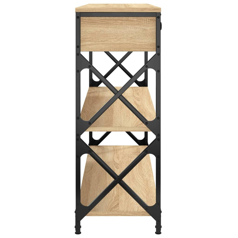 vidaXL Console Table Sonoma Oak 100x28x75 cm Engineered Wood