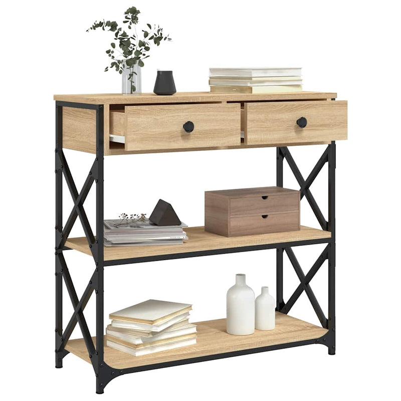 vidaXL Console Table Sonoma Oak 75x28x75 cm Engineered Wood