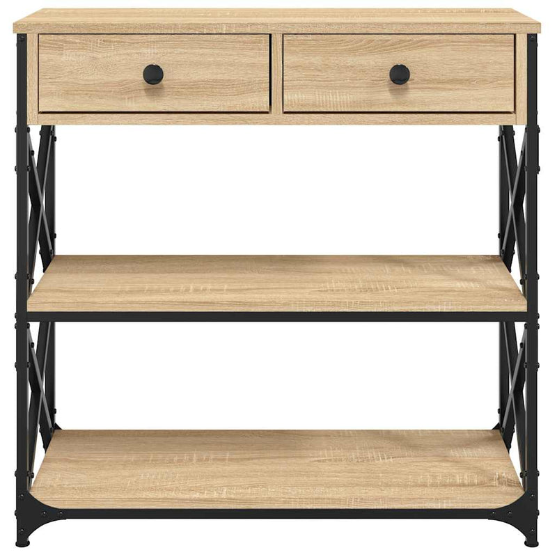 vidaXL Console Table Sonoma Oak 75x28x75 cm Engineered Wood