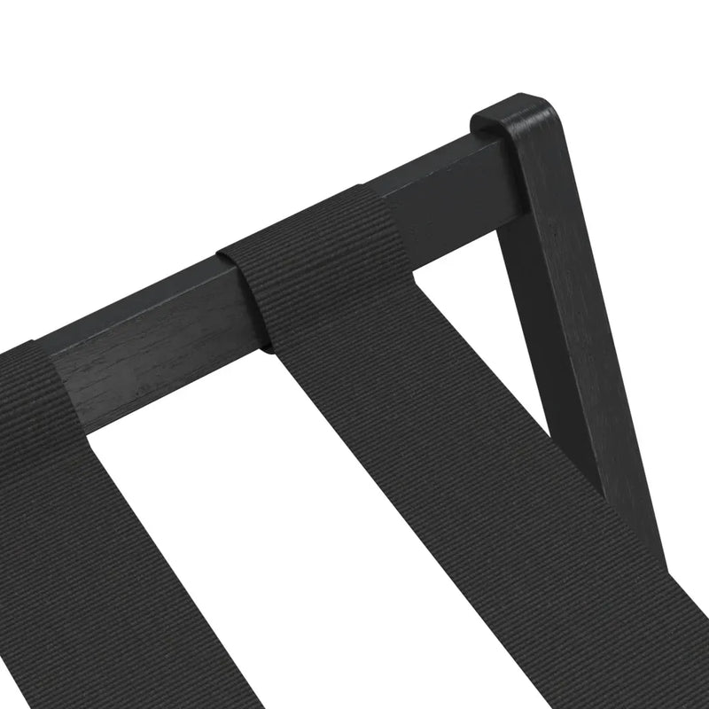 Luggage Rack Black 68x38x58 cm Bamboo