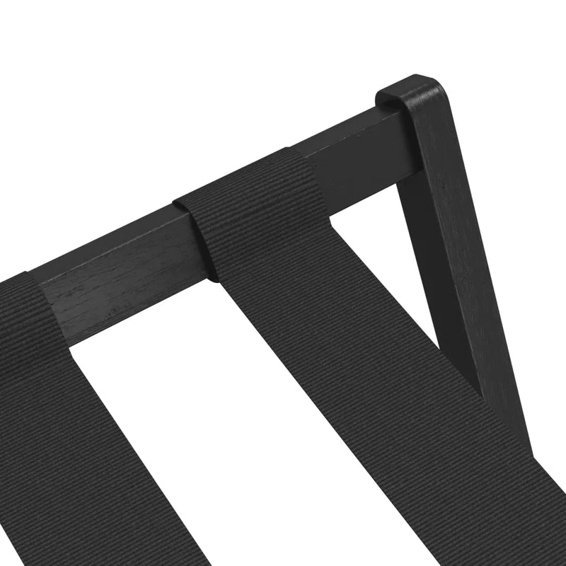 Luggage Rack Black 68.5x38x58 cm Bamboo