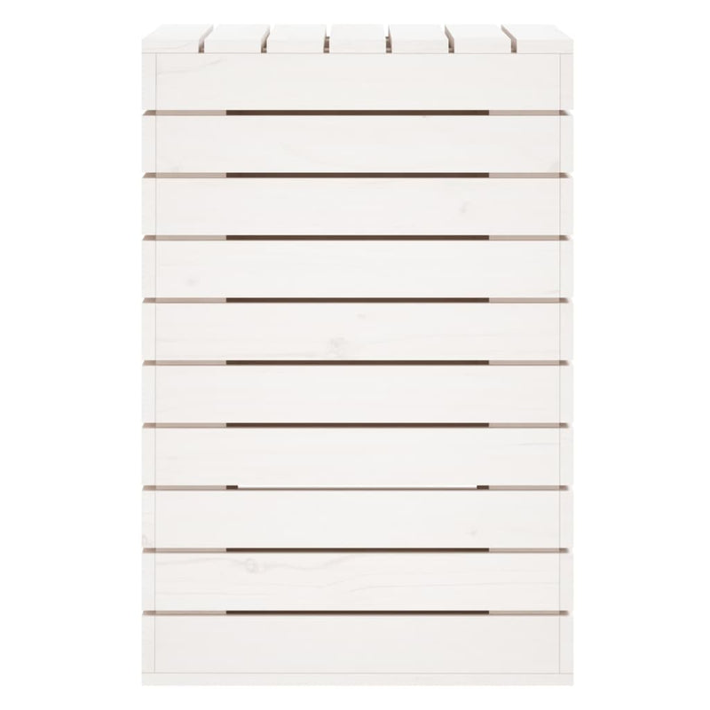 vidaXL Laundry Basket White 44x44x66 cm Solid Wood Pine