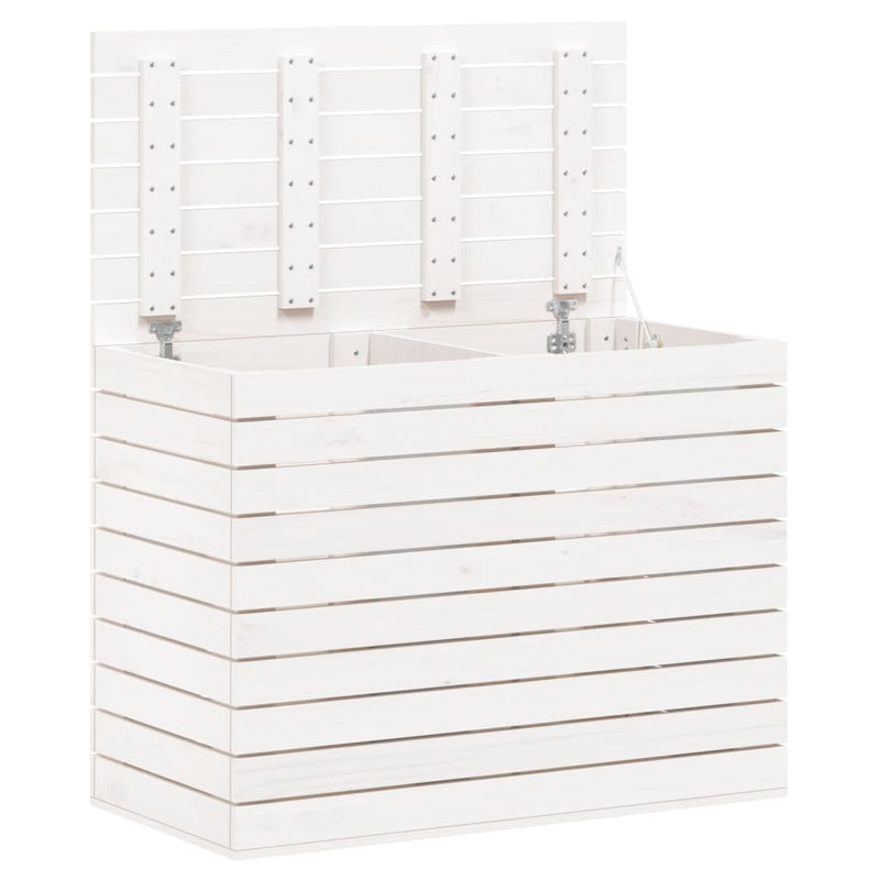 vidaXL Laundry Basket White 88.5x44x66 cm Solid Wood Pine