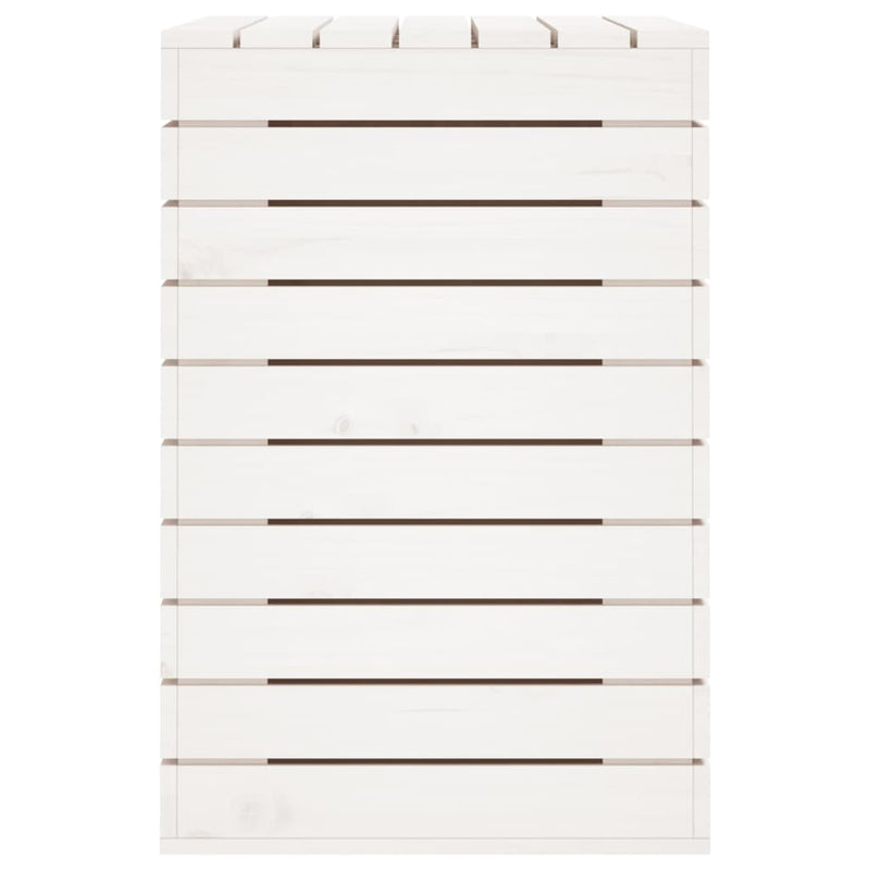vidaXL Laundry Basket White 88.5x44x66 cm Solid Wood Pine