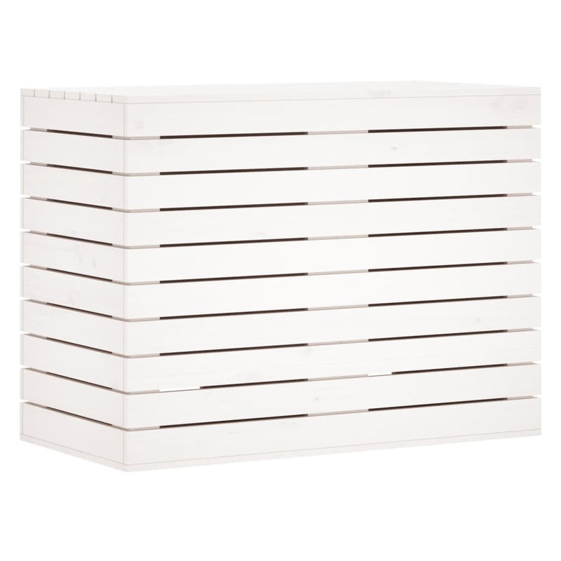 vidaXL Laundry Basket White 88.5x44x66 cm Solid Wood Pine