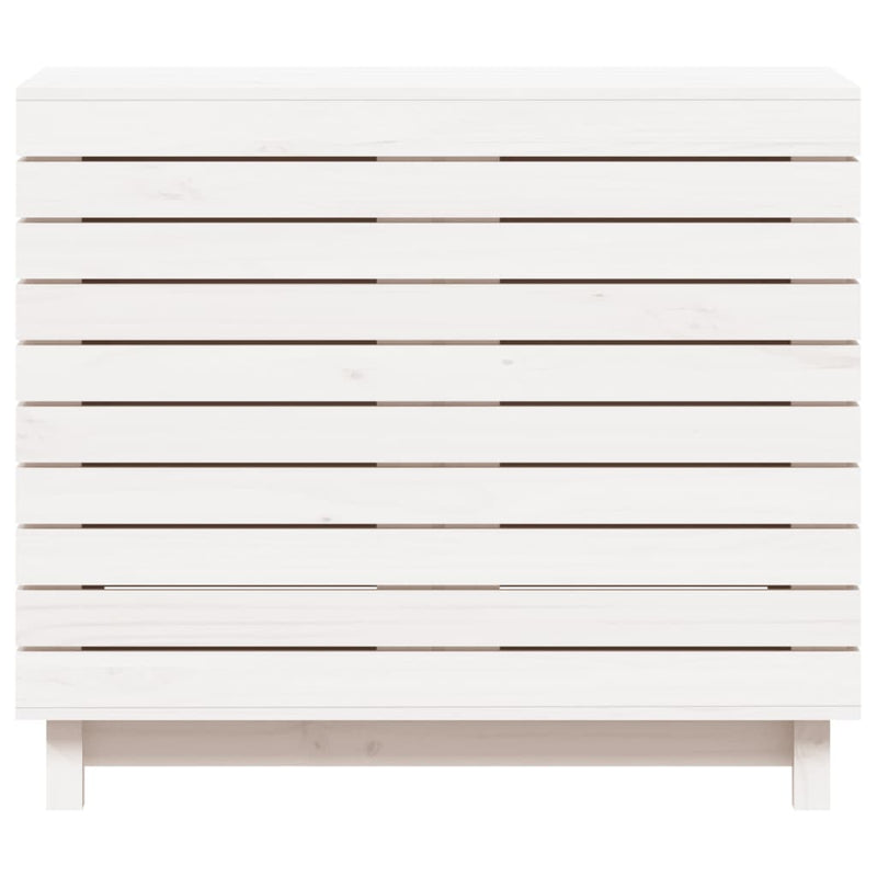 vidaXL Laundry Basket White 88.5x44x76 cm Solid Wood Pine