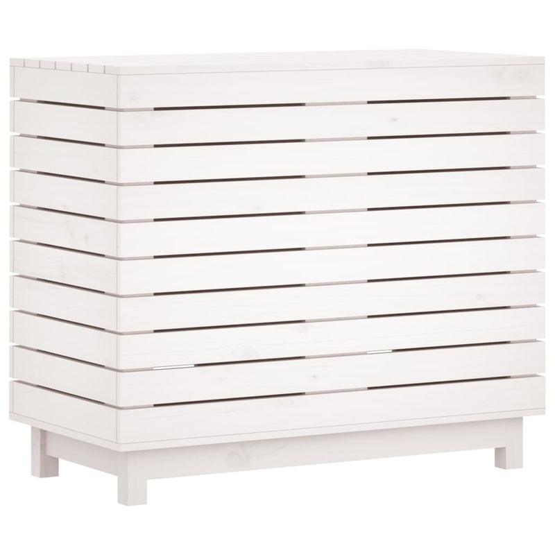 vidaXL Laundry Basket White 88.5x44x76 cm Solid Wood Pine