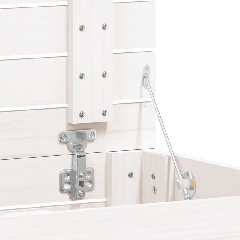 vidaXL Laundry Basket White 88.5x44x76 cm Solid Wood Pine