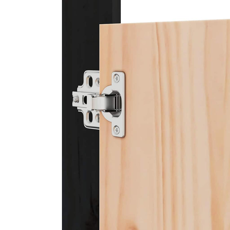 vidaXL Outdoor Kitchen Doors Black 50x9x82 cm Solid Wood Pine
