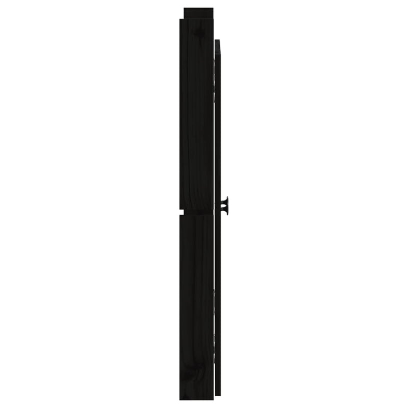 vidaXL Outdoor Kitchen Doors 2 pcs Black 50x9x82 cm Solid Wood Pine
