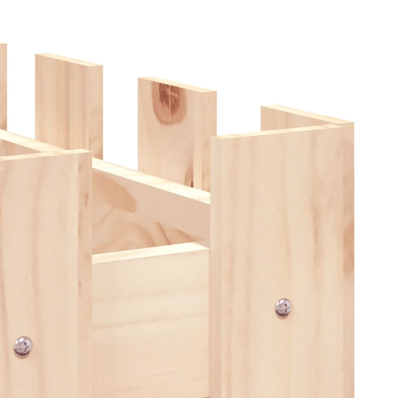 vidaXL Garden Raised Bed with Fence Design 100x50x50 cm Solid Wood Pine