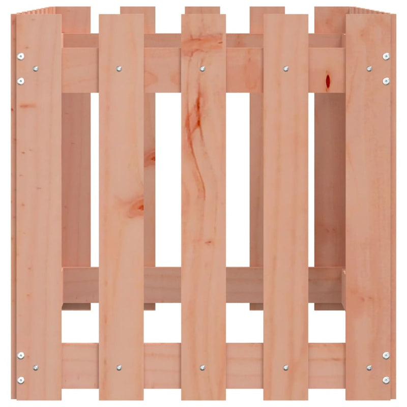 vidaXL Garden Raised Bed with Fence Design 100x50x50 cm Solid Wood Douglas