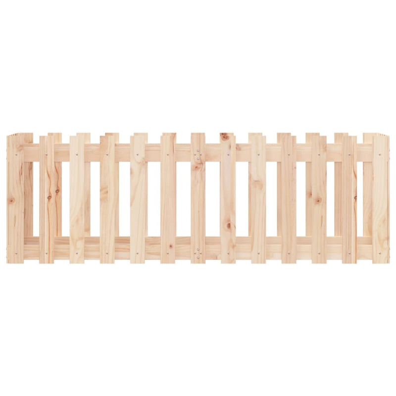 vidaXL Garden Raised Bed with Fence Design 150x50x50 cm Solid Wood Pine