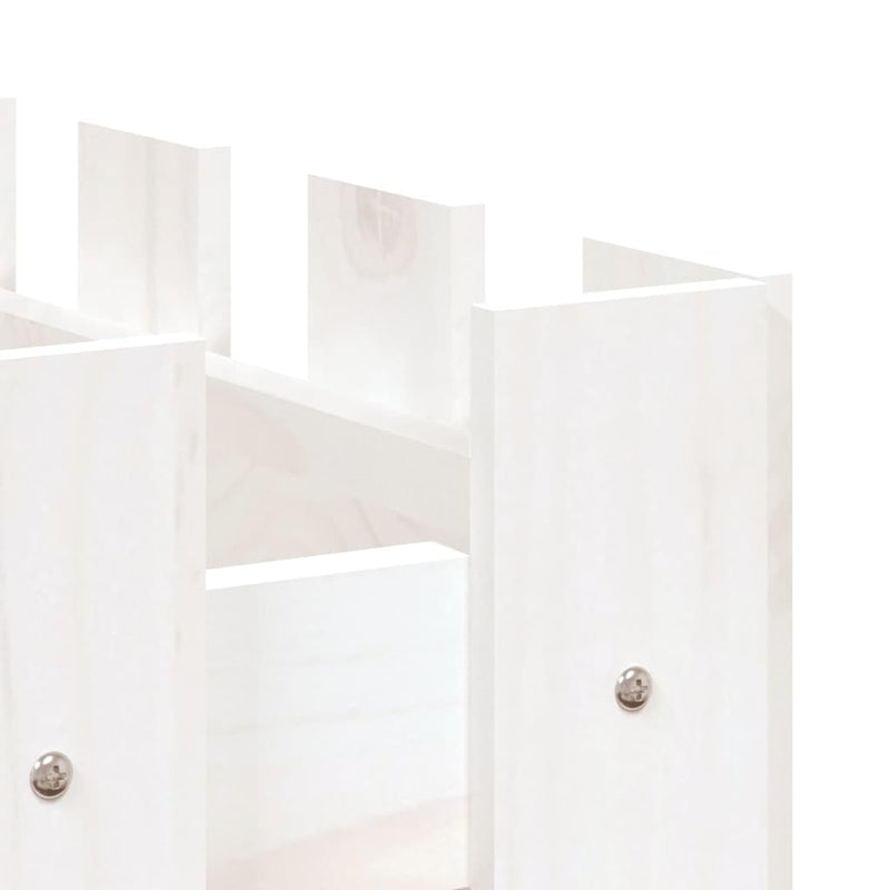 vidaXL Garden Raised Bed with Fence Design White 150x50x50 cm Solid Wood Pine