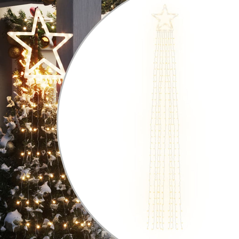 vidaXL Christmas Tree Light 320 LEDs Warm White 375 cm