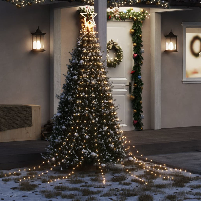 vidaXL Christmas Tree Light 320 LEDs Warm White 375 cm