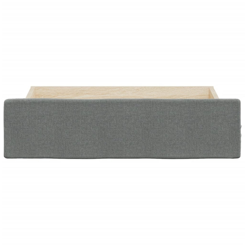 Bed Drawers 2 pcs Dark Grey Engineered Wood and Fabric