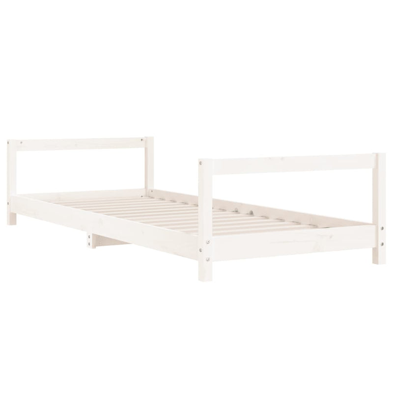 Kids Bed Frame White 90x190 cm Solid Wood Pine