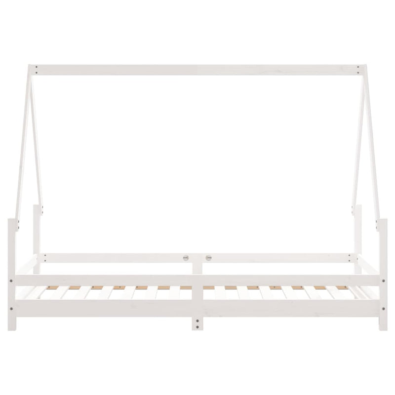 Kids Bed Frame White 90x190 cm Solid Wood Pine