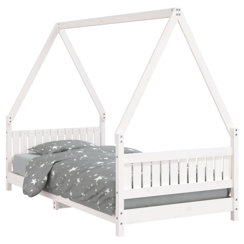 vidaXL Kids Bed Frame White 90x190 cm Solid Wood Pine