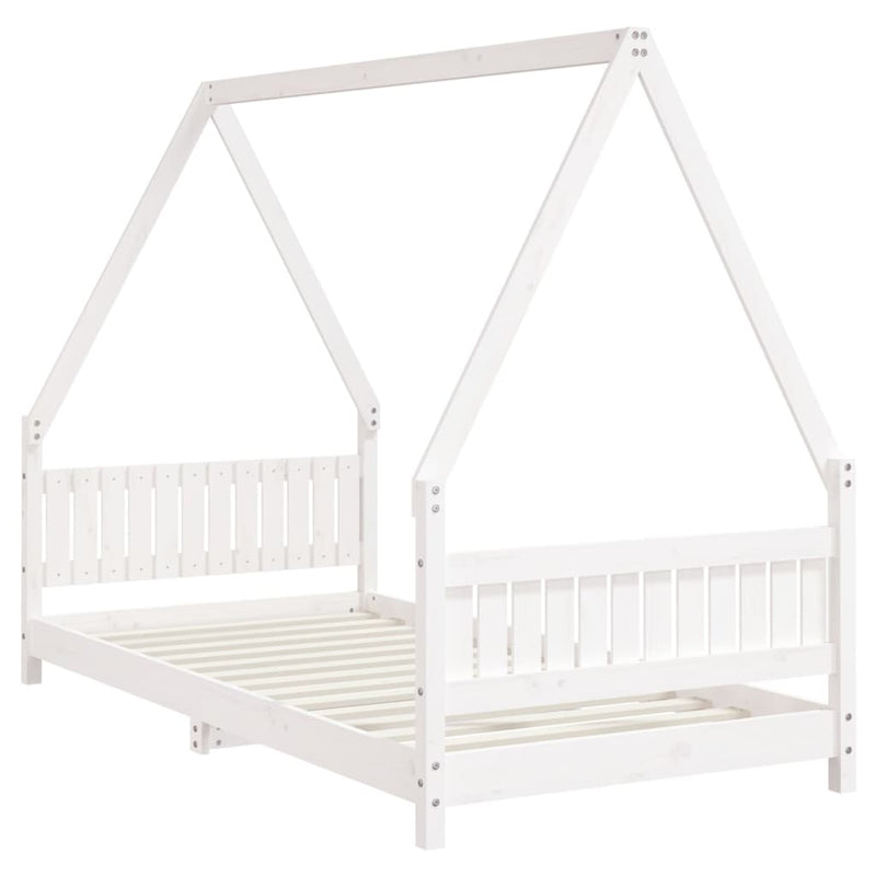 vidaXL Kids Bed Frame White 90x190 cm Solid Wood Pine