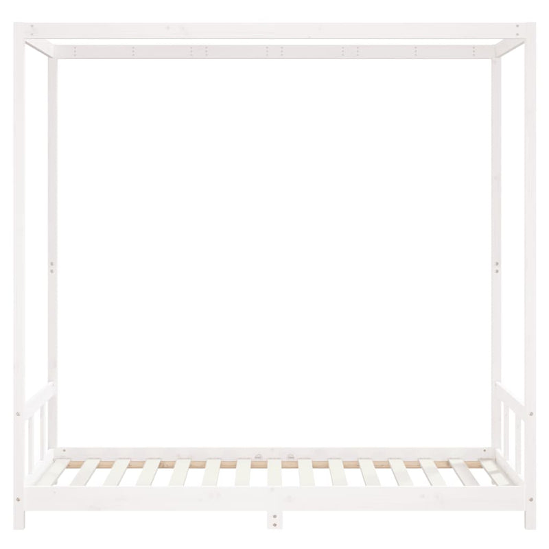 Kids Bed Frame White 90x190 cm Solid Wood Pine