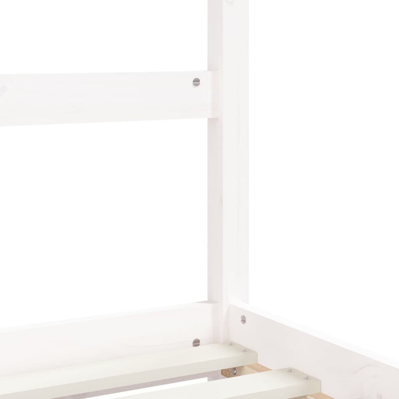 Kids Bed Frame with Drawers White 90x190 cm Solid Wood Pine