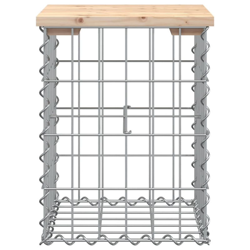 vidaXL Garden Bench Gabion Design 33x31x42 cm Solid Wood Pine
