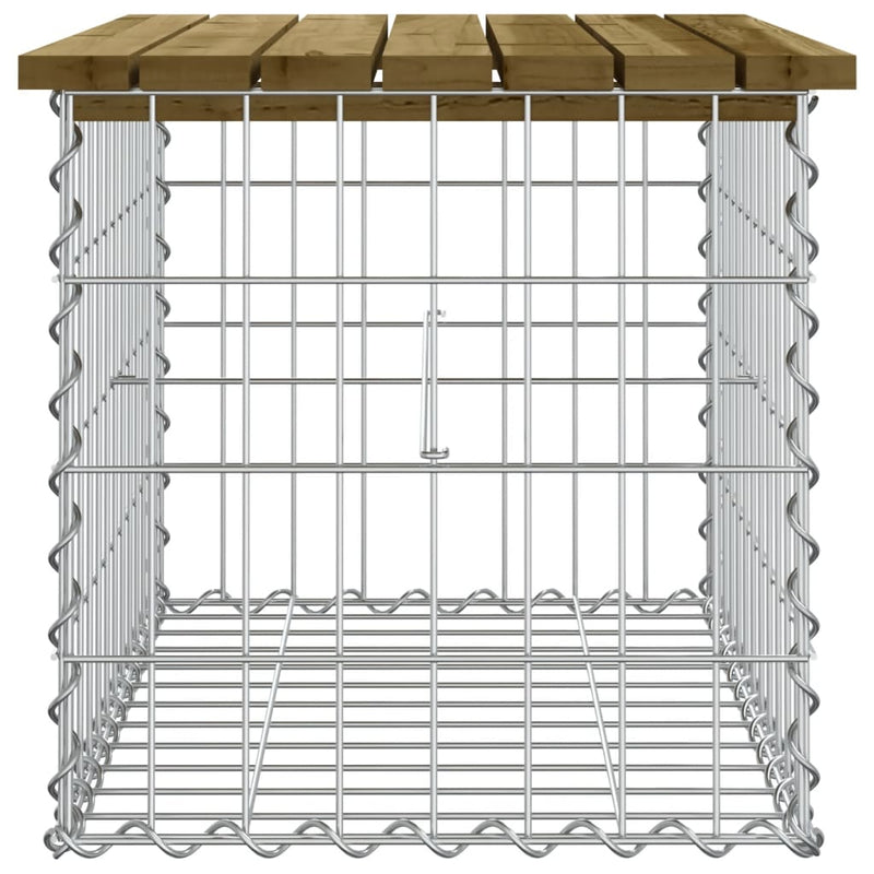 vidaXL Garden Bench Gabion Design 63x44x42 cm Impregnated Wood Pine