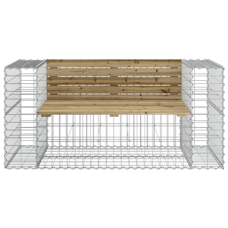 vidaXL Garden Bench Gabion Design 143x71x65.5 cm Impregnated Wood Pine