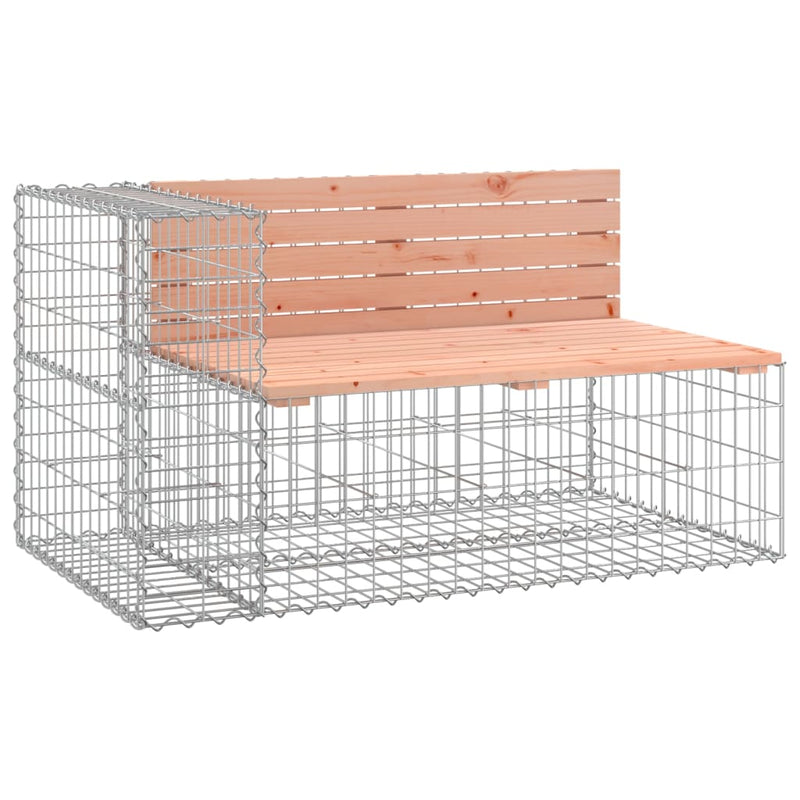 vidaXL Garden Bench Gabion Design 122x71x65.5 cm Solid Wood Douglas