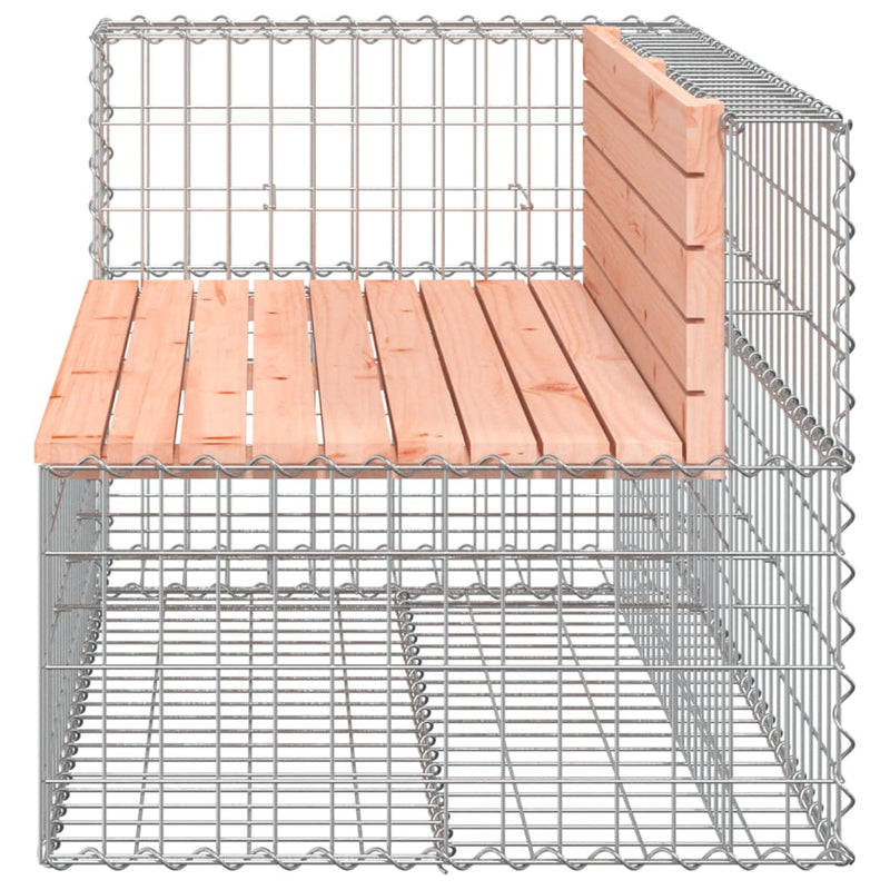 vidaXL Garden Bench Gabion Design 122x71x65.5 cm Solid Wood Douglas