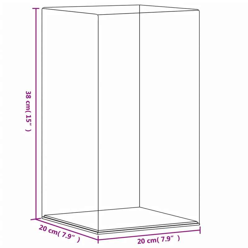 vidaXL Display Box Transparent 20x20x38 cm Acrylic