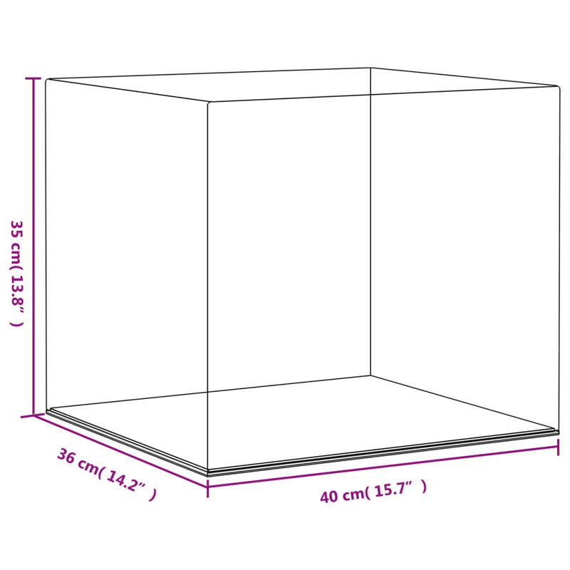 vidaXL Display Box Transparent 40x36x35 cm Acrylic