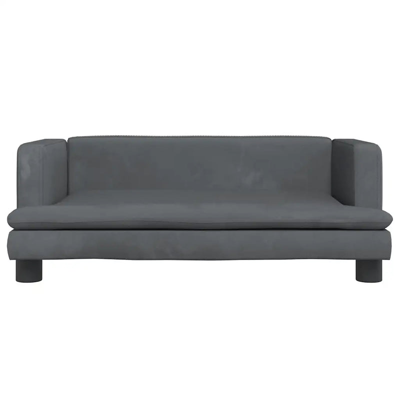 Kids Sofa Dark Grey 80x45x30 cm Velvet