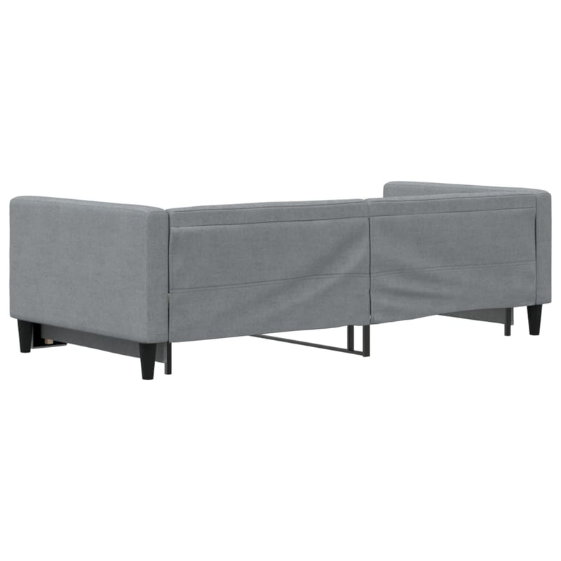 vidaXL Daybed with Trundle without Mattress Light Grey 90x190 cm