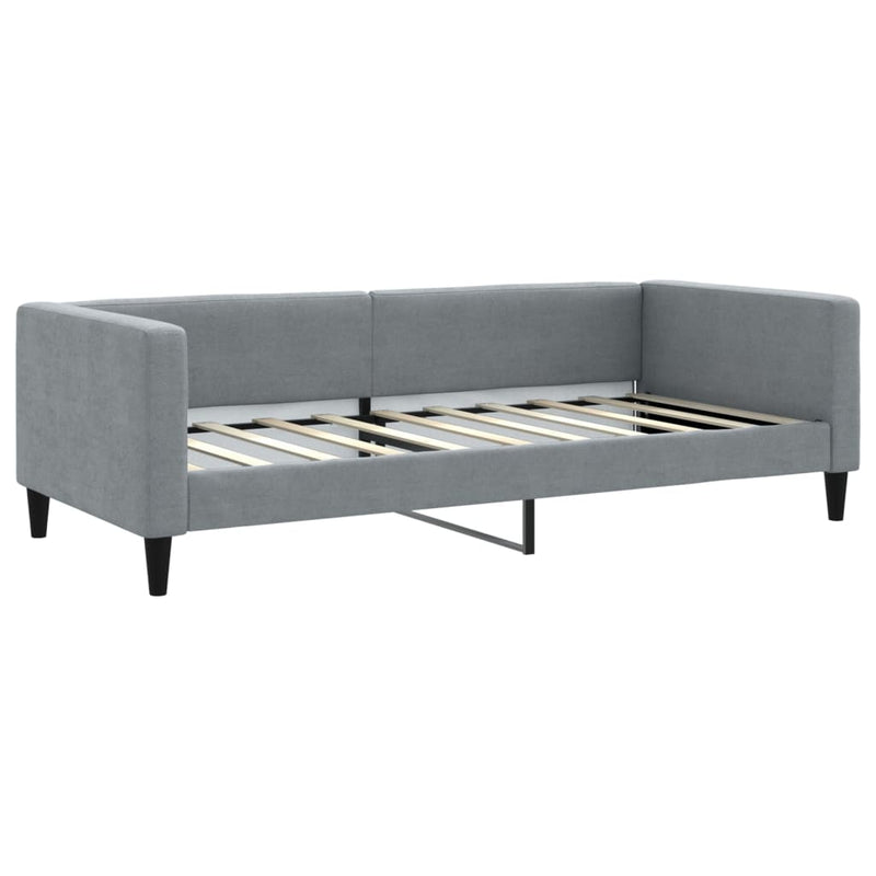 vidaXL Daybed with Trundle without Mattress Light Grey 90x190 cm