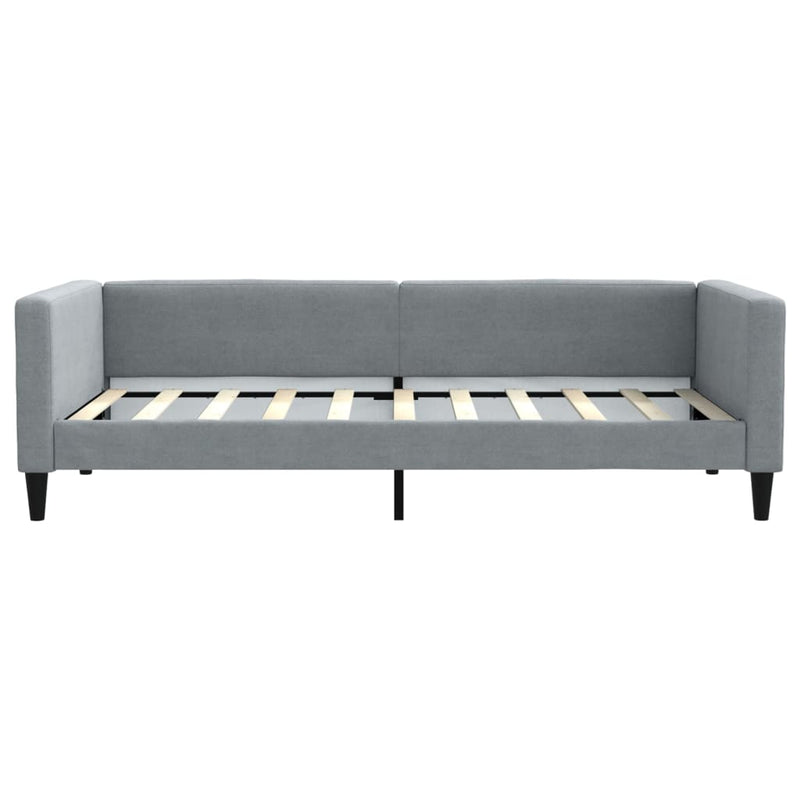 vidaXL Daybed with Trundle without Mattress Light Grey 90x190 cm