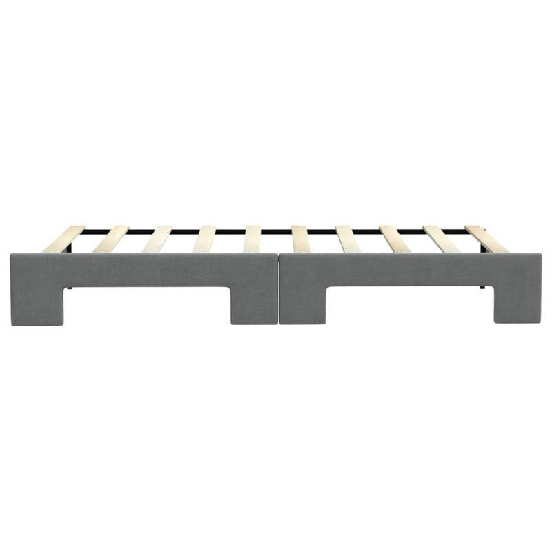 vidaXL Daybed with Trundle without Mattress Dark Grey 90x190 cm