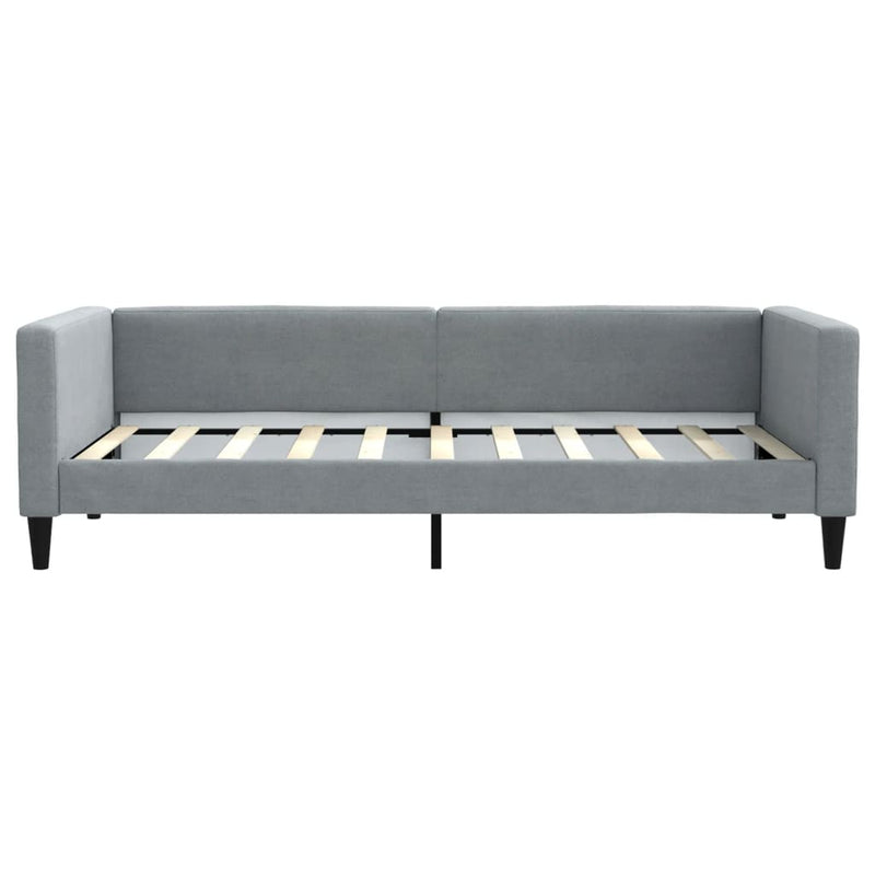 vidaXL Daybed with Trundle&Drawers without Mattress Light Grey 90x190 cm