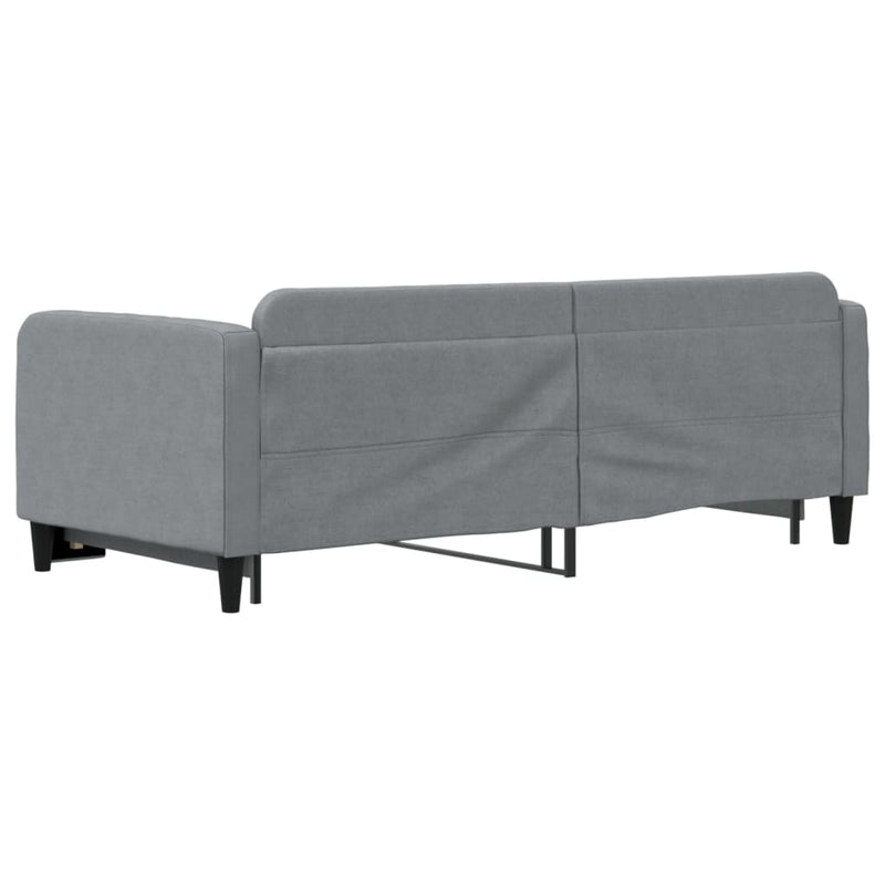 vidaXL Daybed with Trundle without Mattress Light Grey 90x190 cm