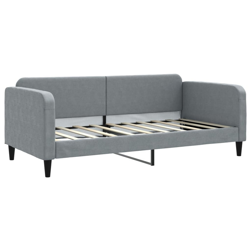 vidaXL Daybed with Trundle without Mattress Light Grey 90x190 cm