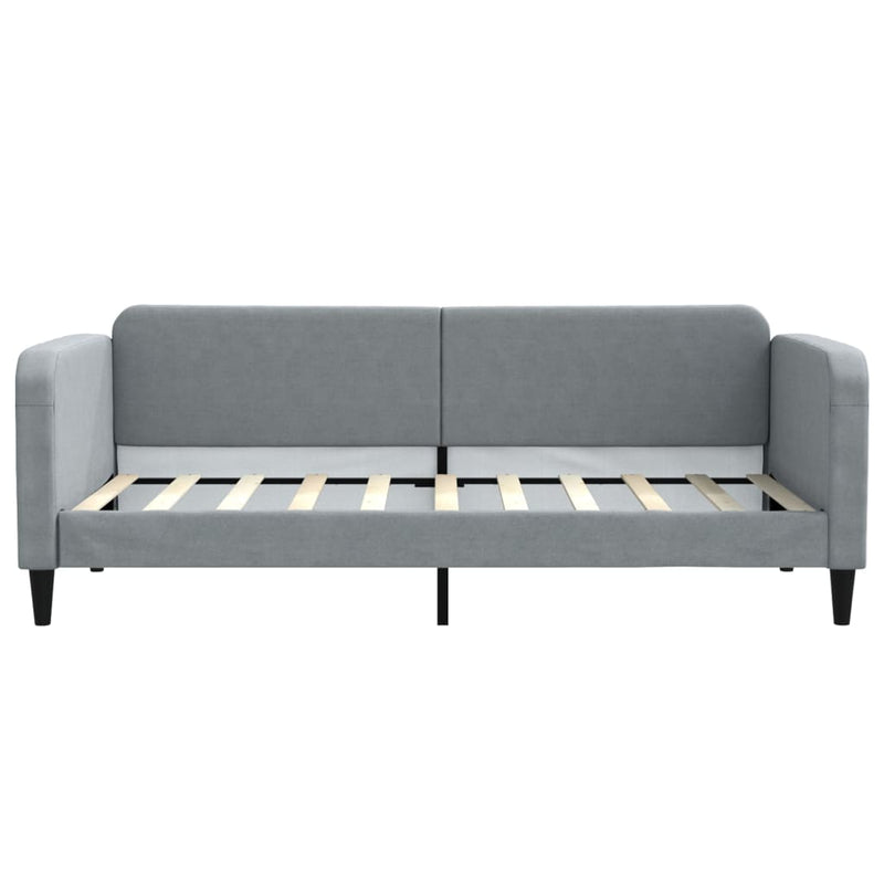 vidaXL Daybed with Trundle without Mattress Light Grey 90x190 cm