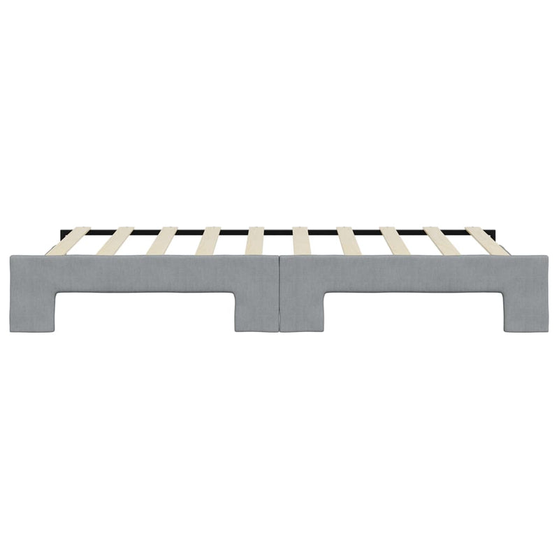 vidaXL Daybed with Trundle without Mattress Light Grey 90x190 cm