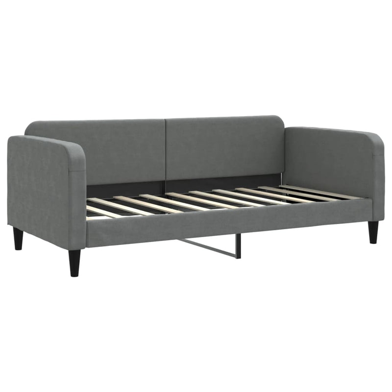 vidaXL Daybed with Trundle without Mattress Dark Grey 90x190 cm